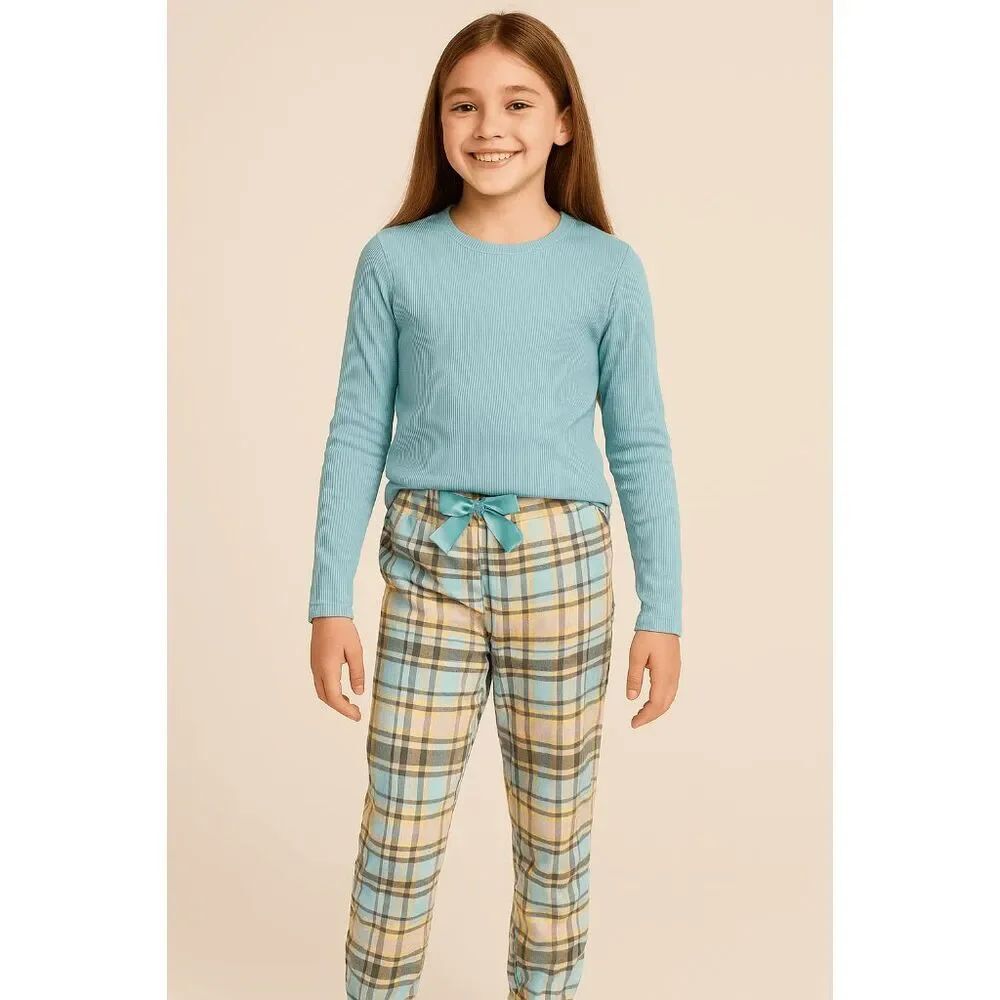 Sleep On It Girls 2-Piece Plaid Pajama Sets L (14-16)